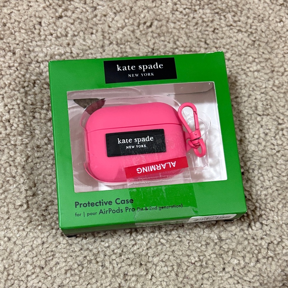Kate Spade Pink AirPods Pro Case with Clip